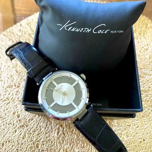 Kenneth Cole Black and Silver Watch